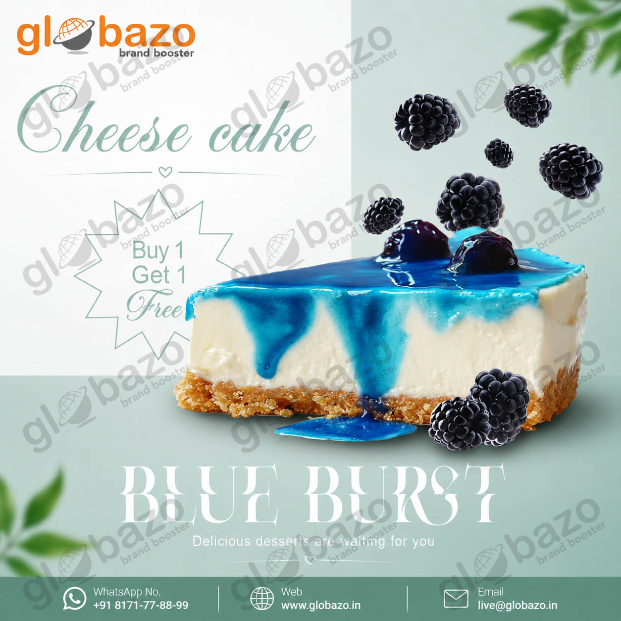 Blue Burst Cheese Cake (sw-119)