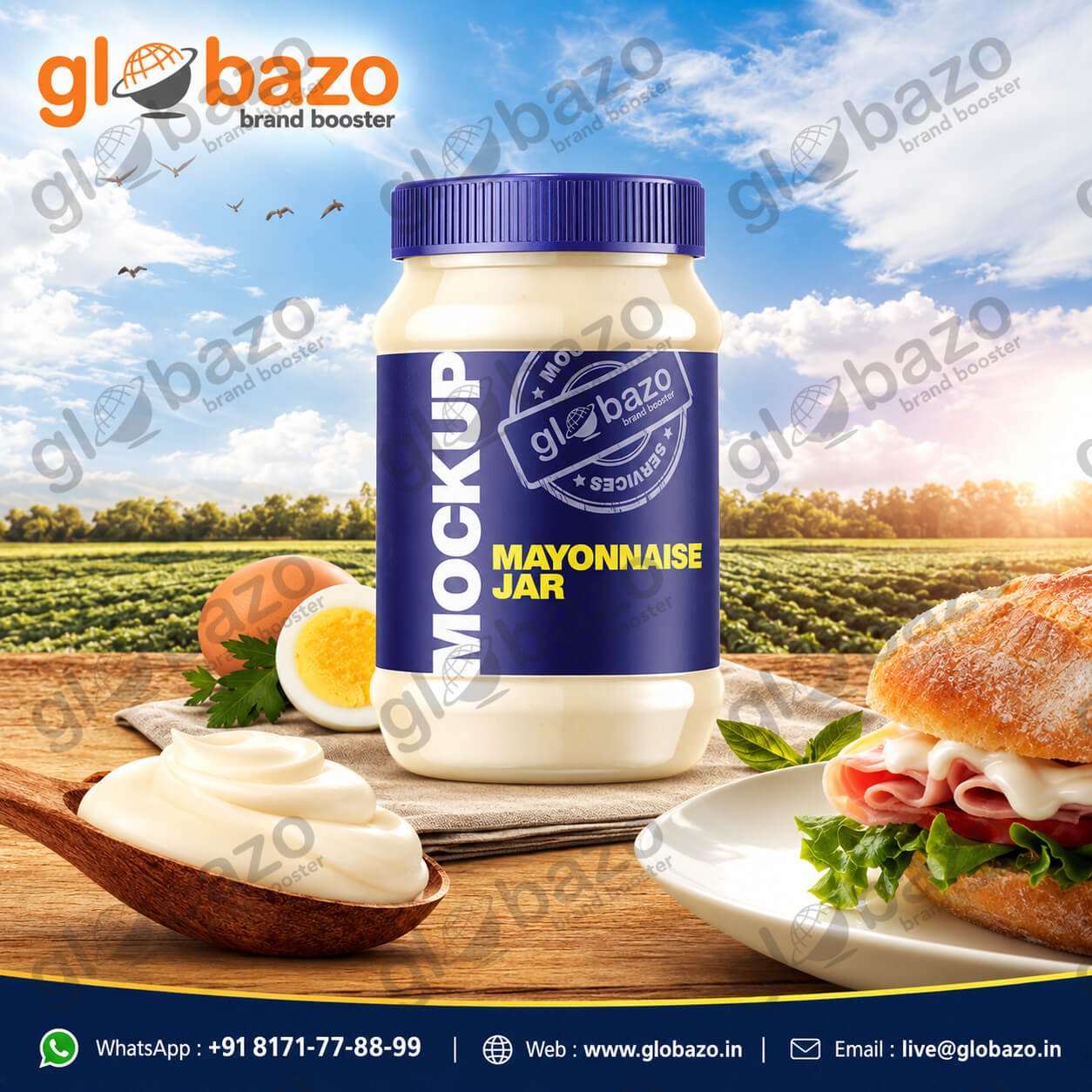 Mayonnaise Jar Ad. (dips-67)