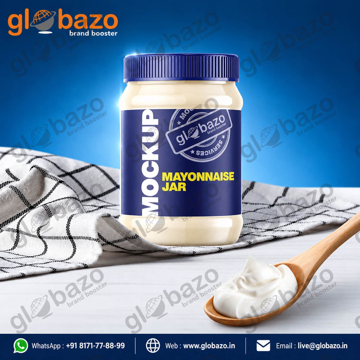 Mayonnaise Jar Mockup (dips-72)