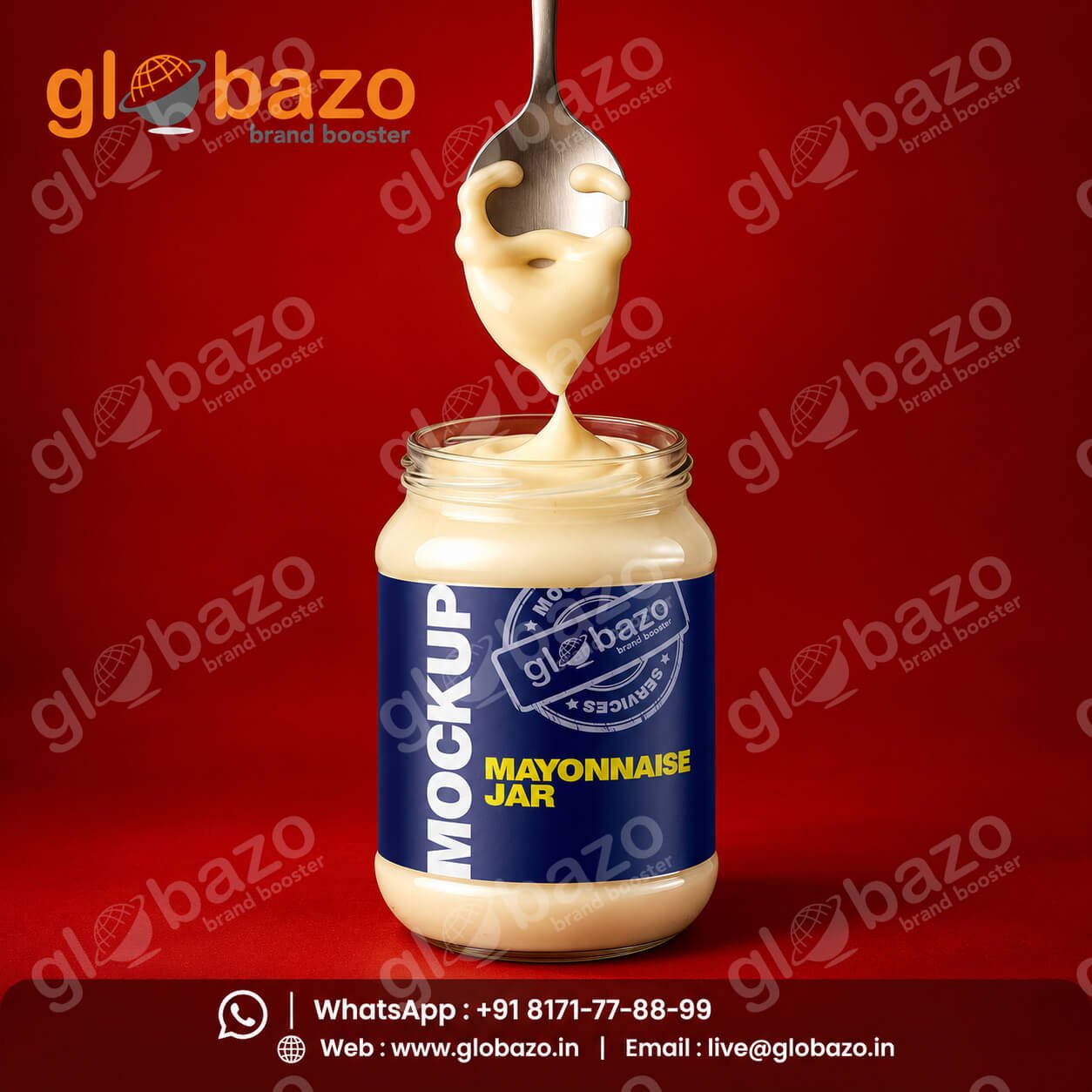 Premium Mayonnaise Jar Advertisement (dips-77)