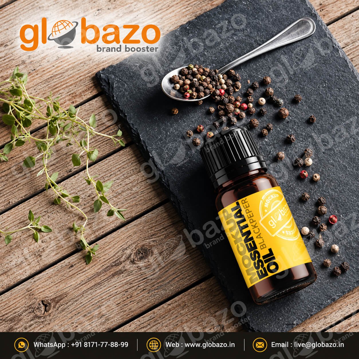 Black Pepper Essential Oil Mockup (ess-49)