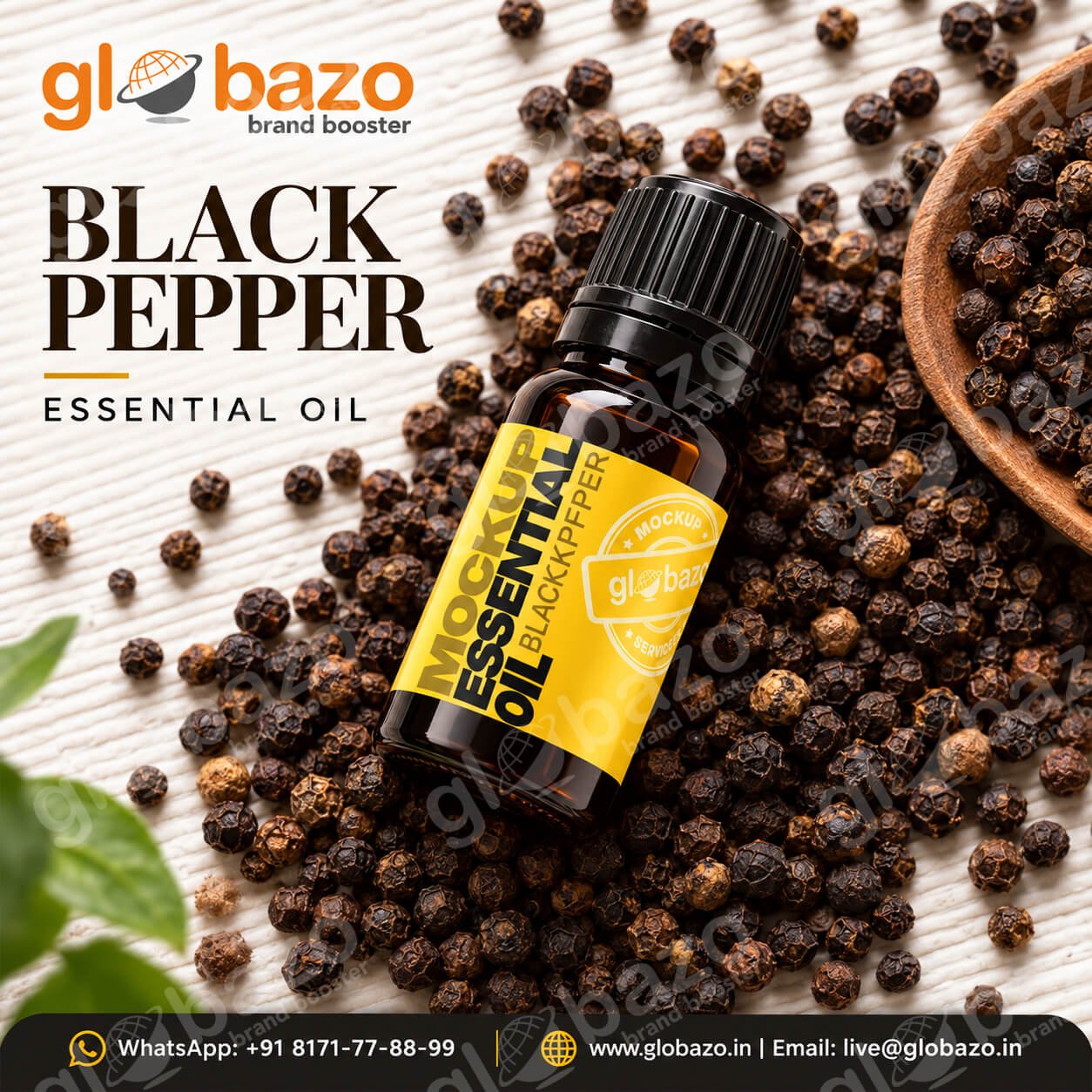 Black Pepper Essential Oil Mockup (ess-50)