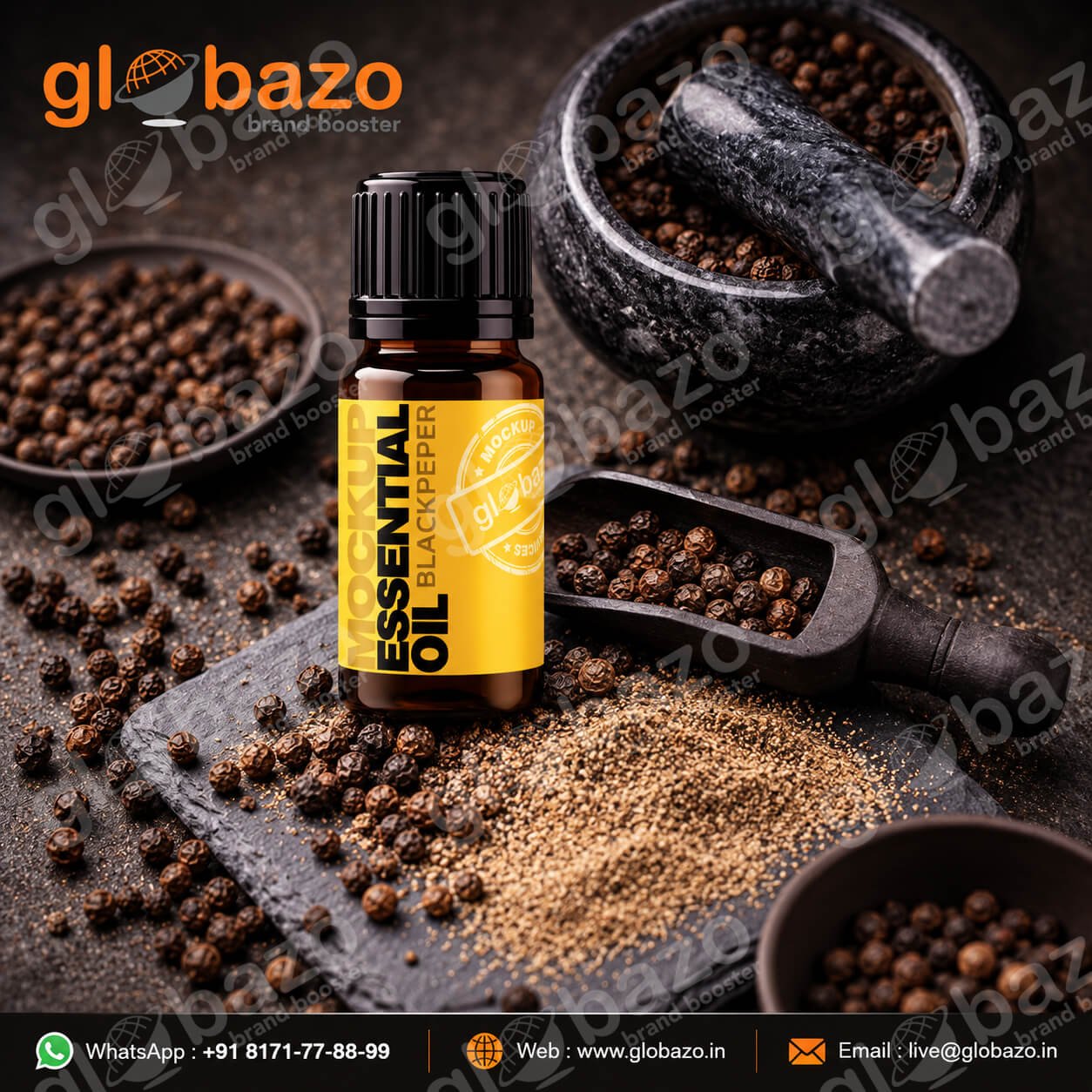 Black Pepper Essential Oil Still Life (ess-51)