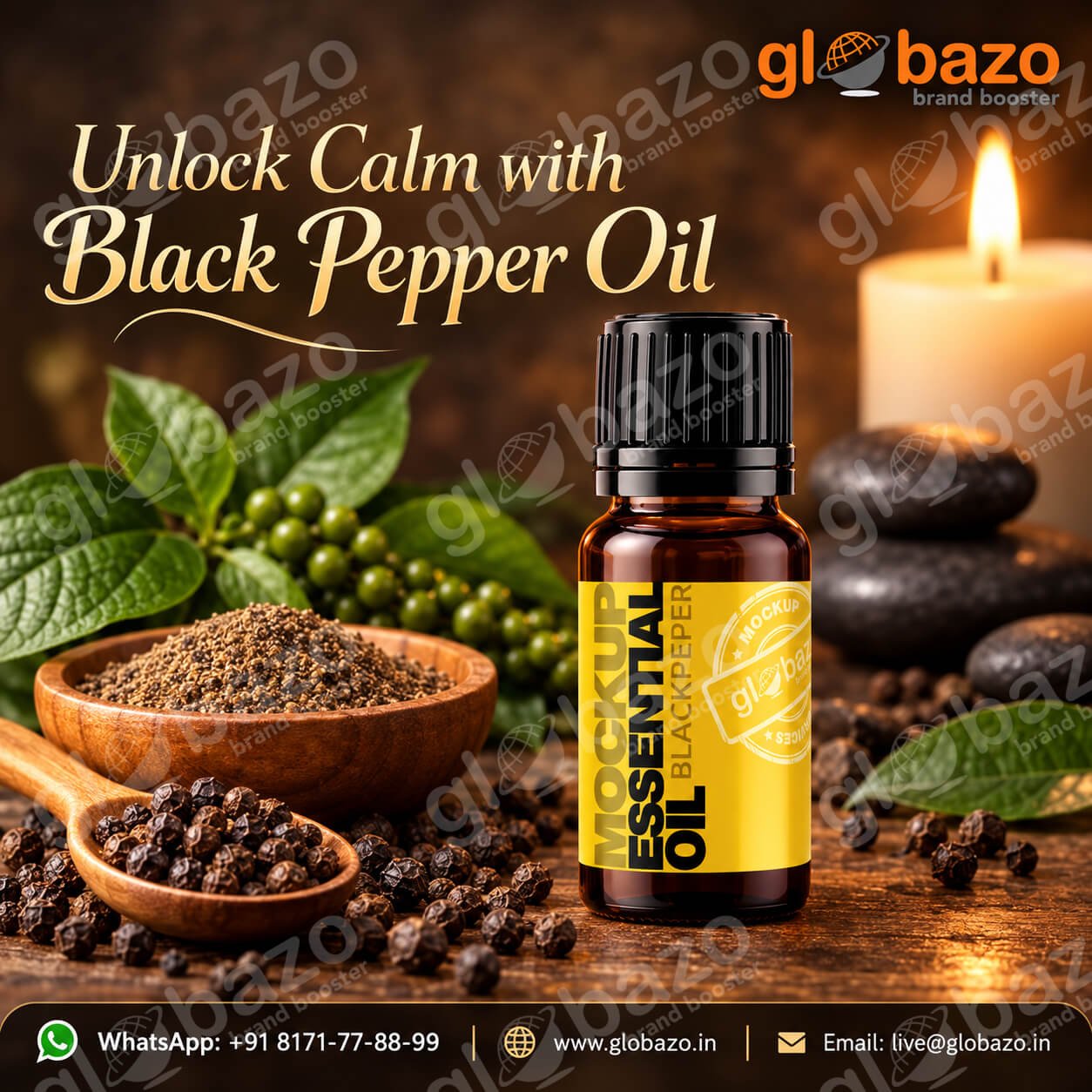 Black Pepper Oil Spa Advertisement (ess-52)