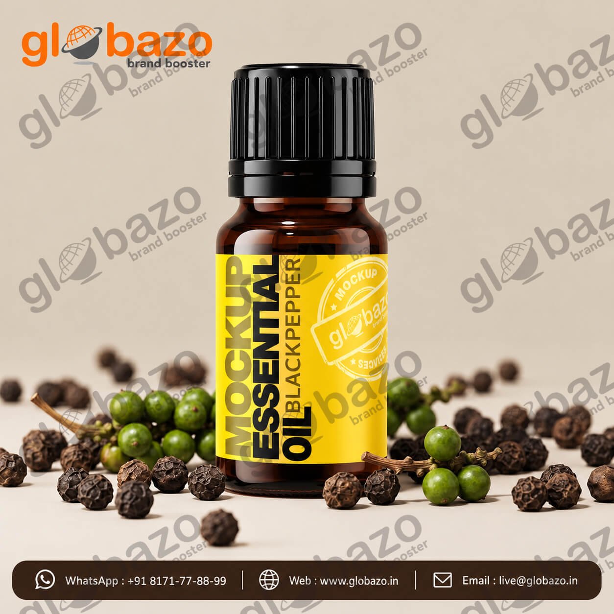 Black Pepper Essential Oil Mockup (ess-53)