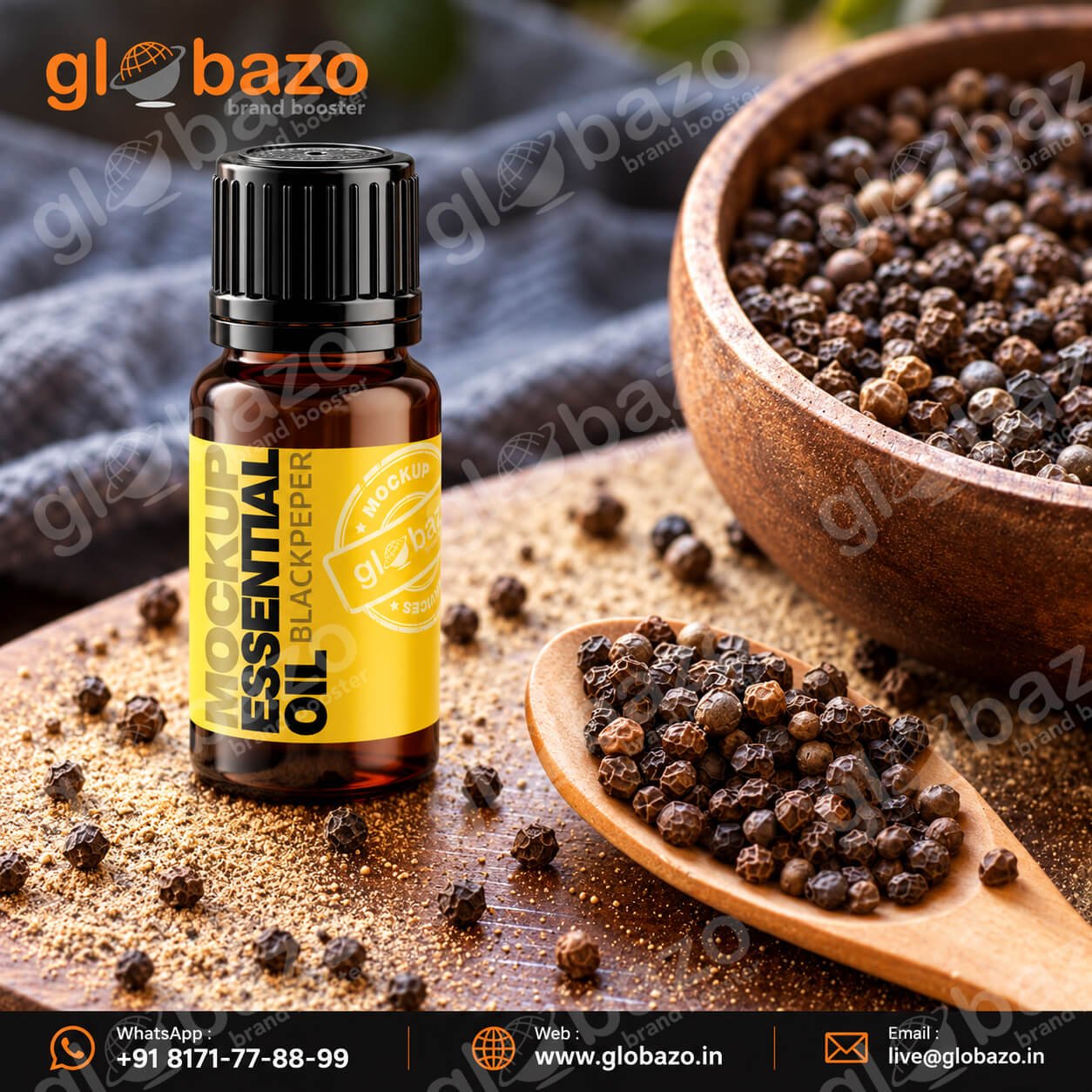 Black Pepper Essential Oil Still Life (ess-56)