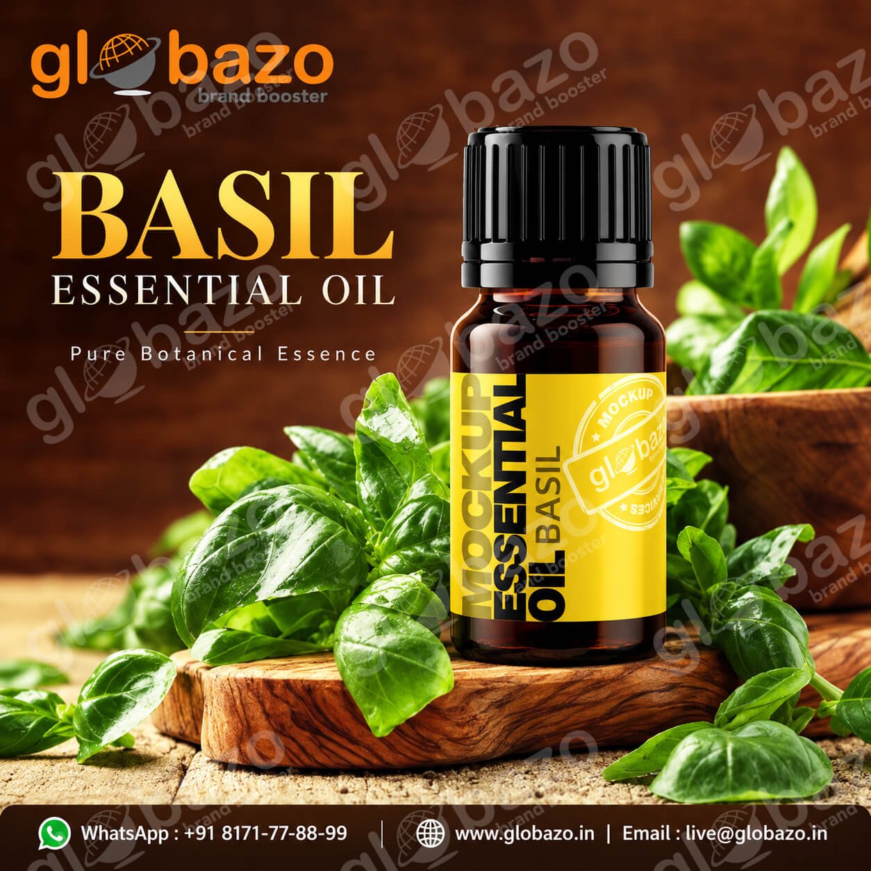 Rustic Basil Essential Oil Advertisement (ess-61)