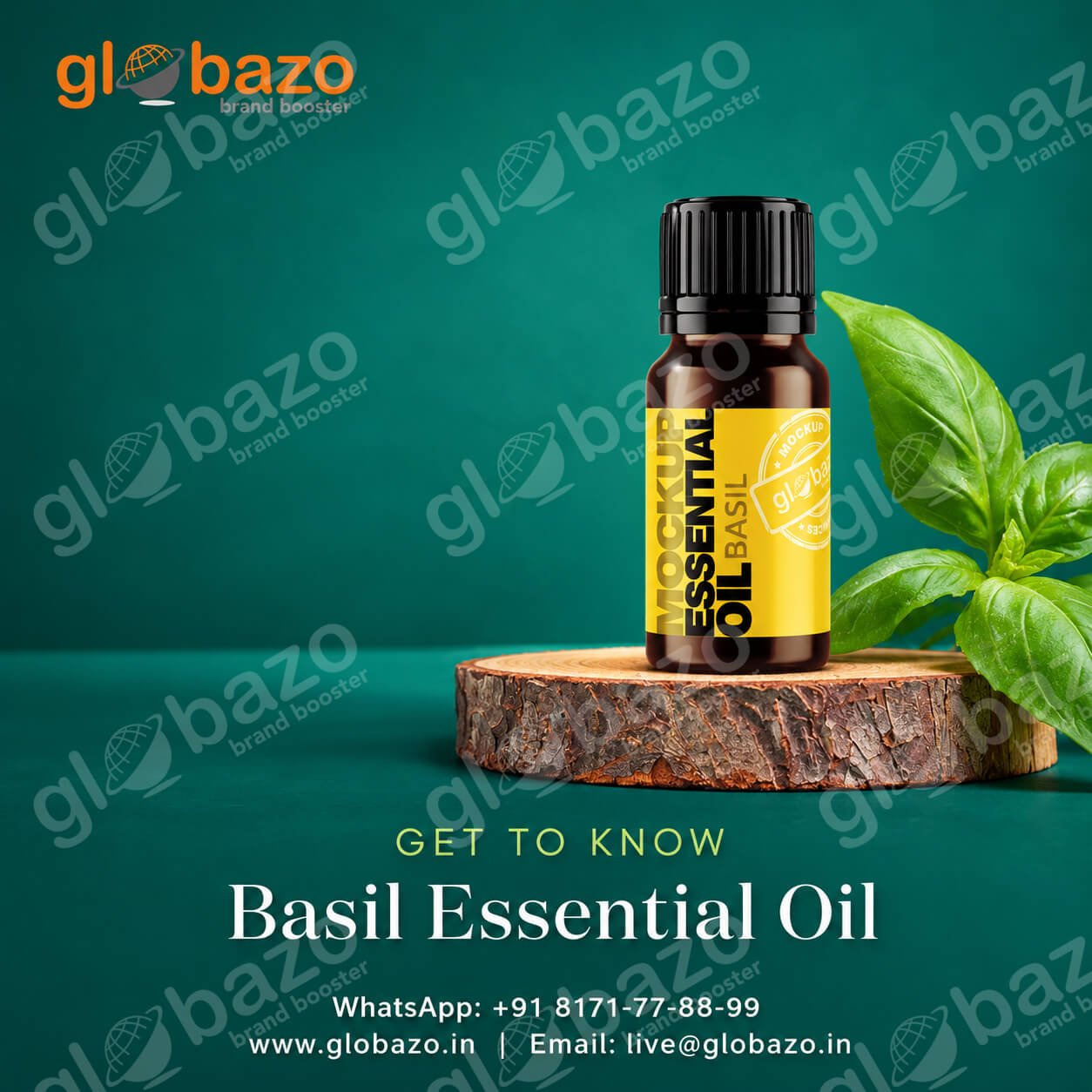 Basil Essential Oil Product Advertisement (ess-63)