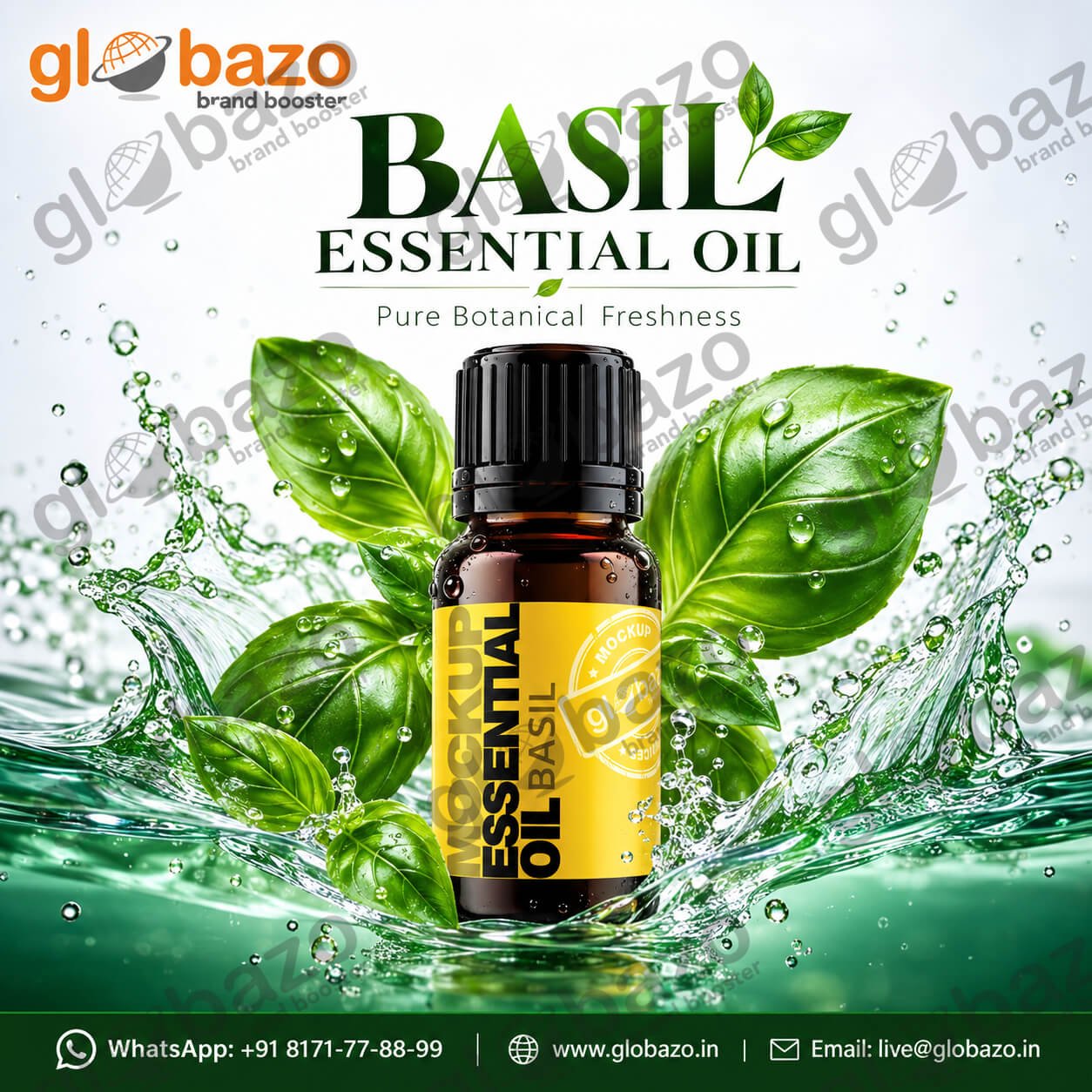 Basil Essential Oil Botanical Splash (ess-64)