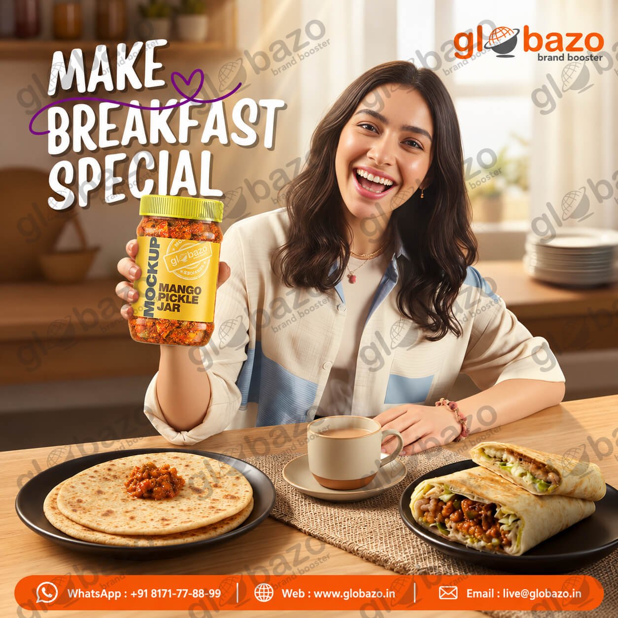 Special Mango Pickle Breakfast Creative Mockup (pk-12)