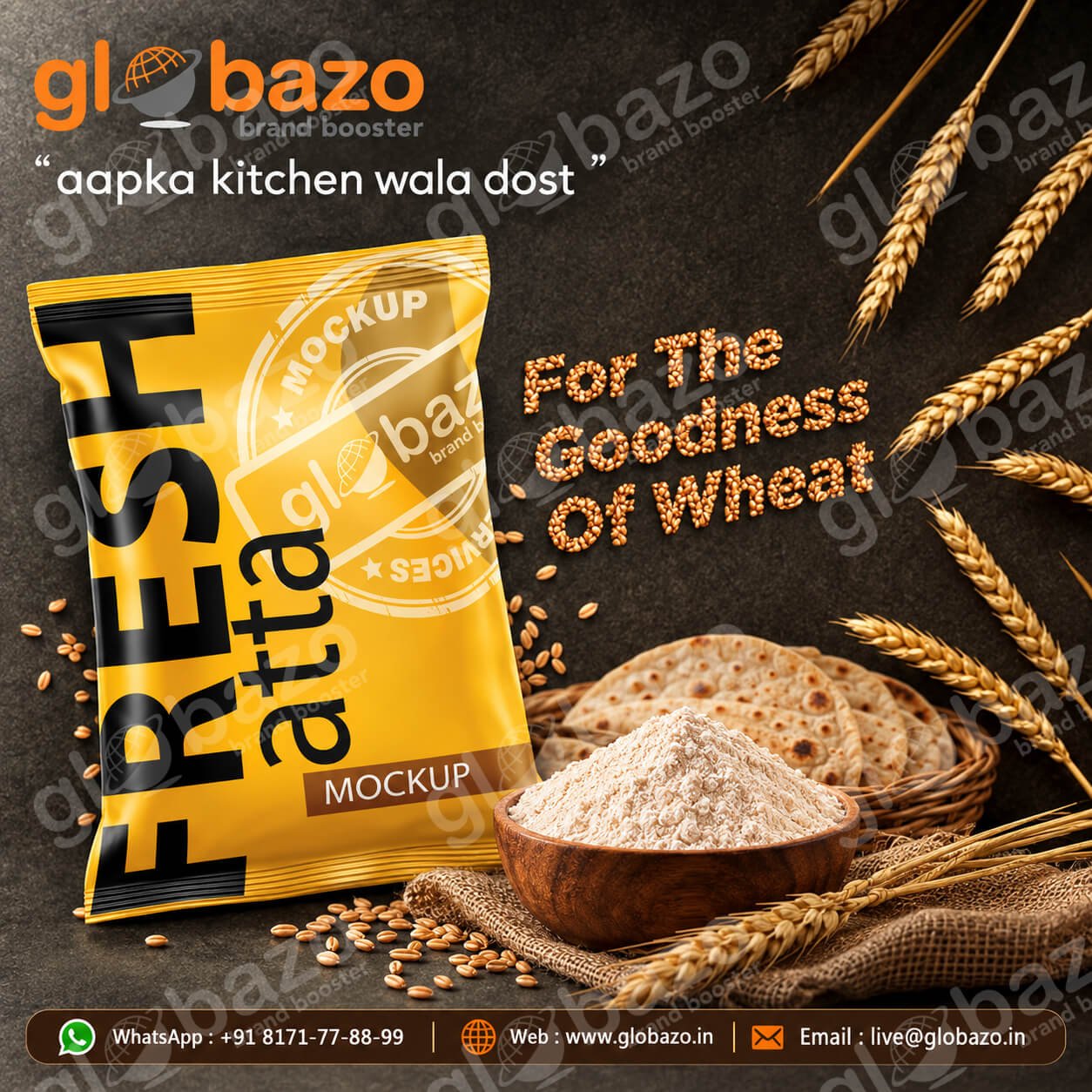 Fresh Atta Goodnessof Wheat Mockup Creative (rap-13)
