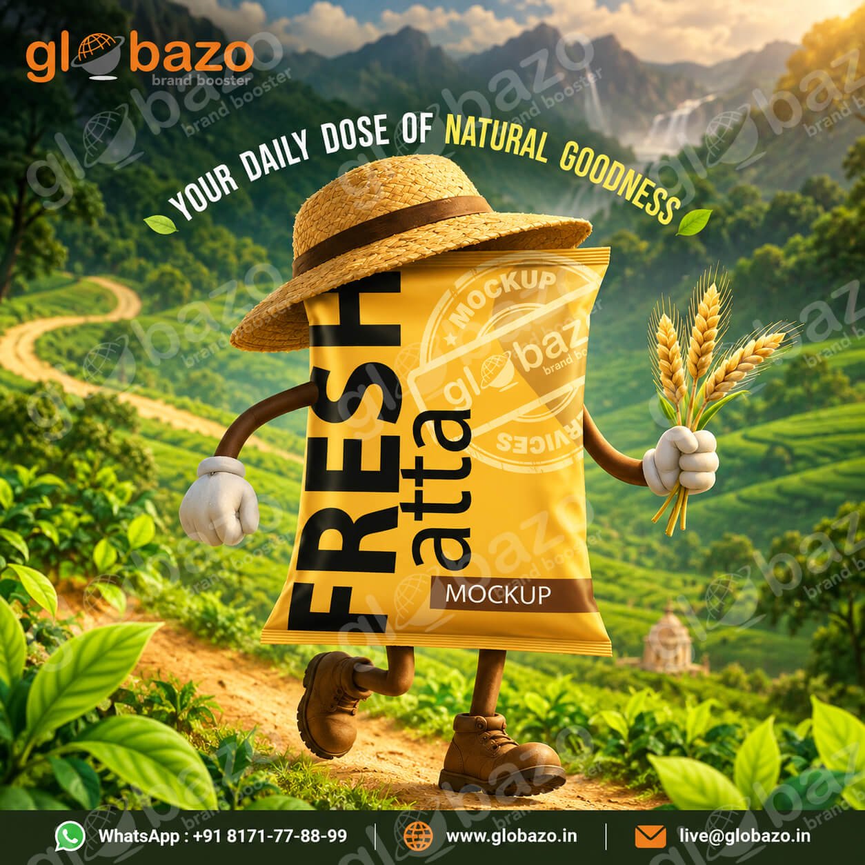 Fresh Atta in Natures Embrace Mockup Creative (rap-16)