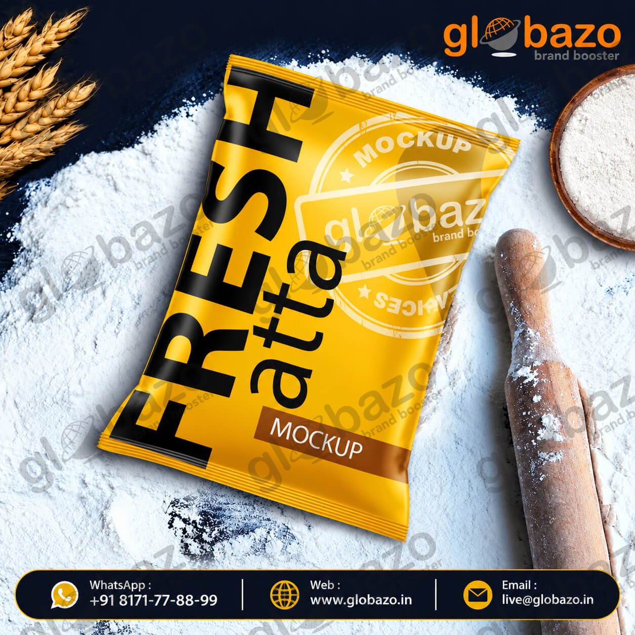 Fresh Atta Packaging Mockup Creative (rap-18)