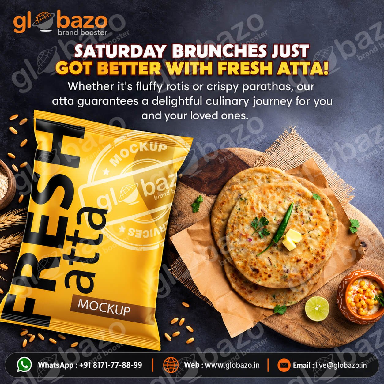 Fresh Atta Saturday Brunch Feast Mockup Creative (rap-21)