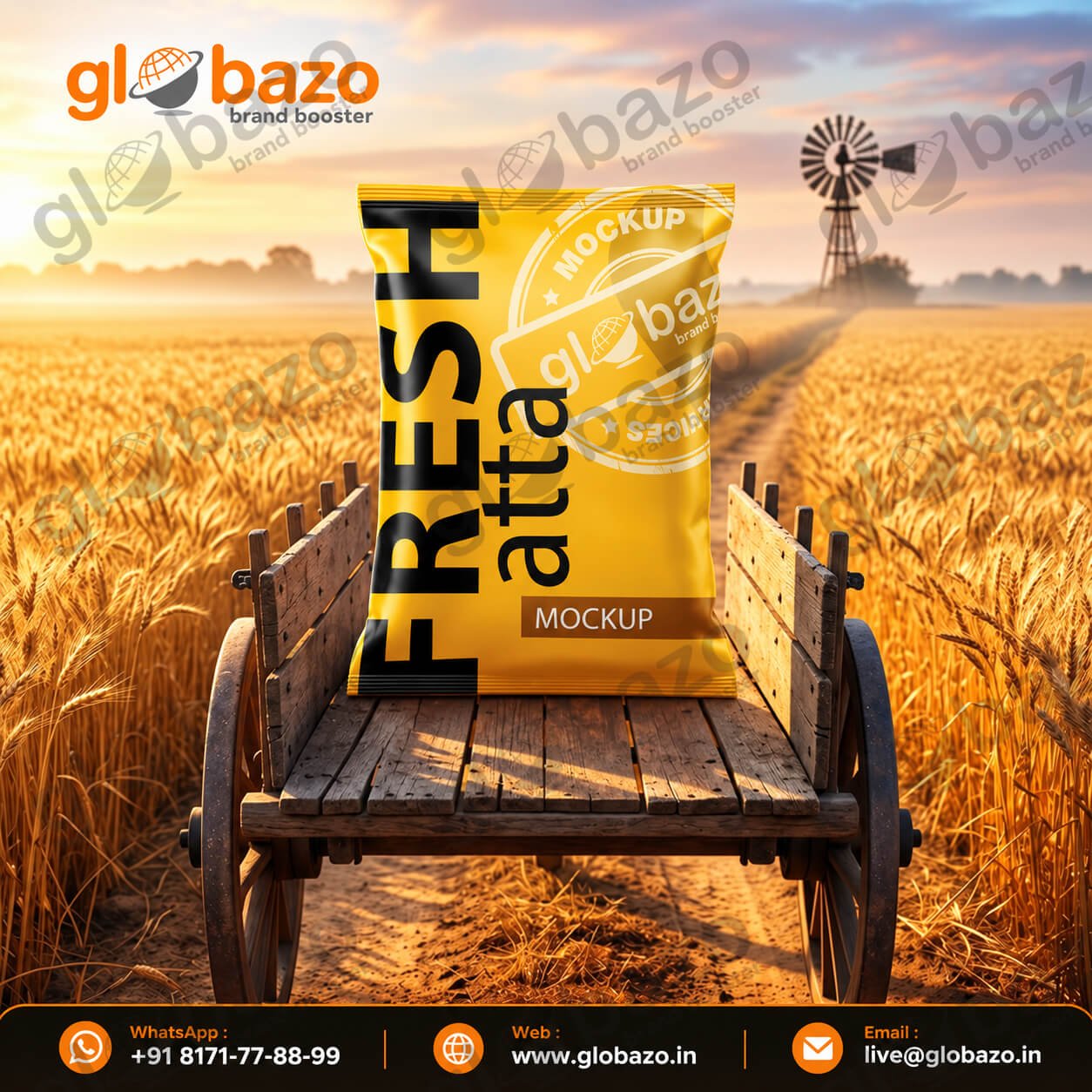 Golden Wheat Field Flour Mockup (rap-45)