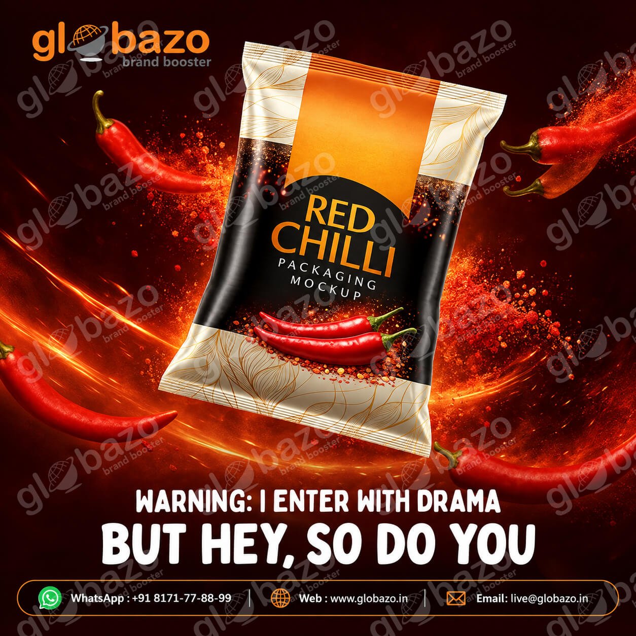 Fiery Red Chilli Powder Creative Mockup (sc-61)