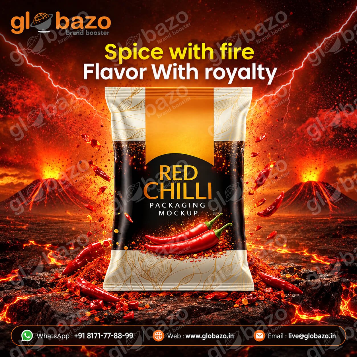 Fiery Red Chilli Powder Creative Mockup (sc-63)
