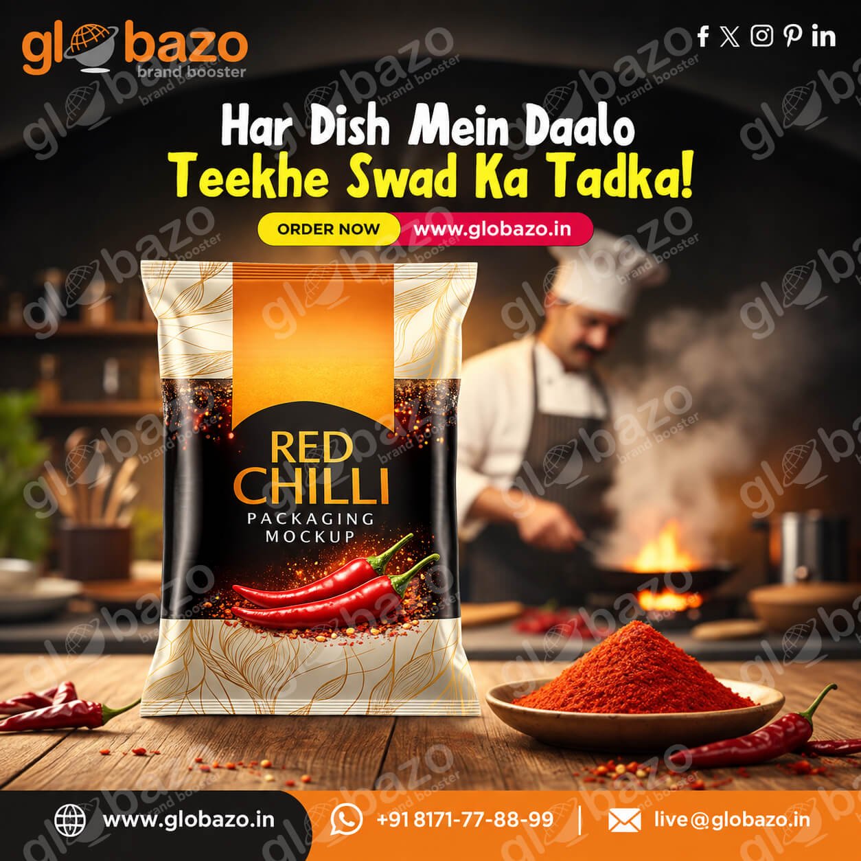 Fiery Red Chilli Powder Creative Mockup (sc-64)