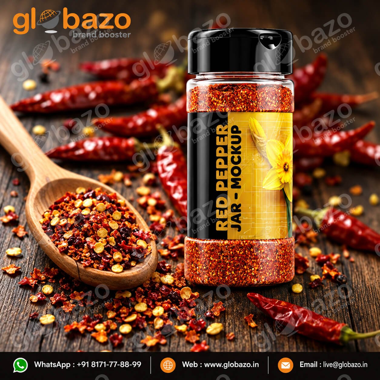 Rustic Red Pepper Spice Jar Mockup (sc-94)