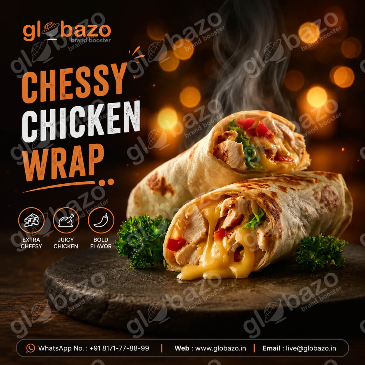 Cheesy Chicken Wrap (snacks-305)