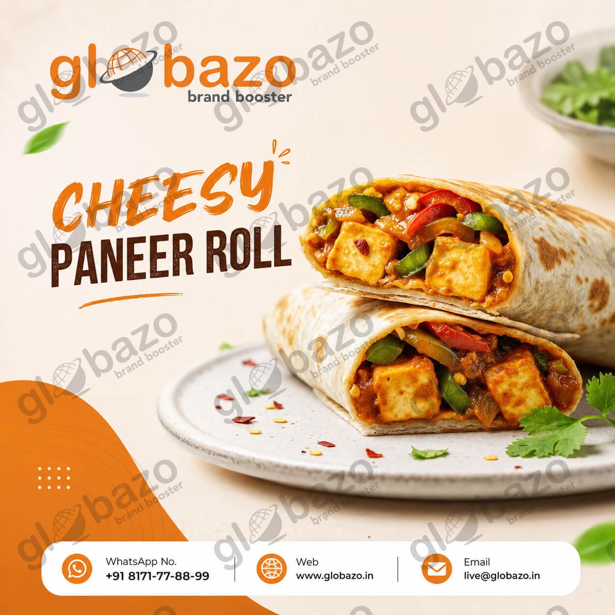 Cheesy Paneer Roll (snacks-309)