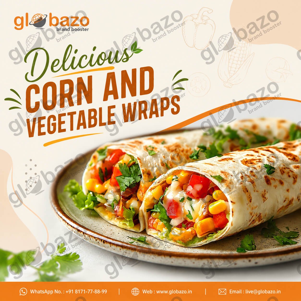 Corn Vegetable Wraps (snacks-318)