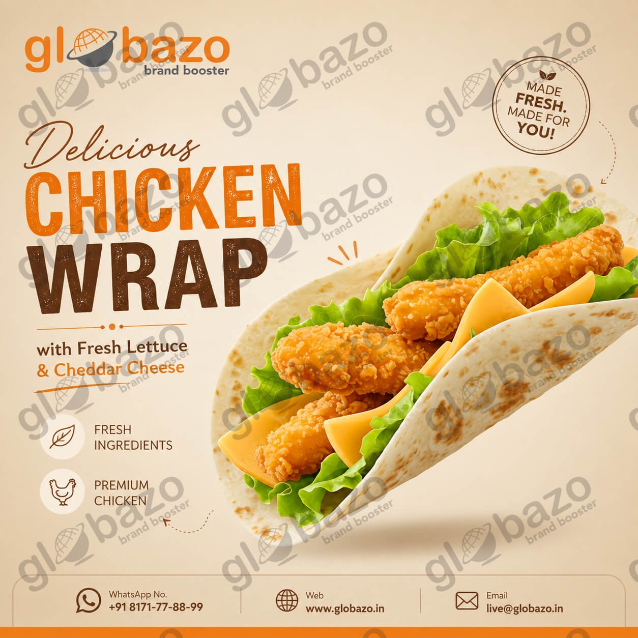 Delicious Chicken Wrap(snacks-329)