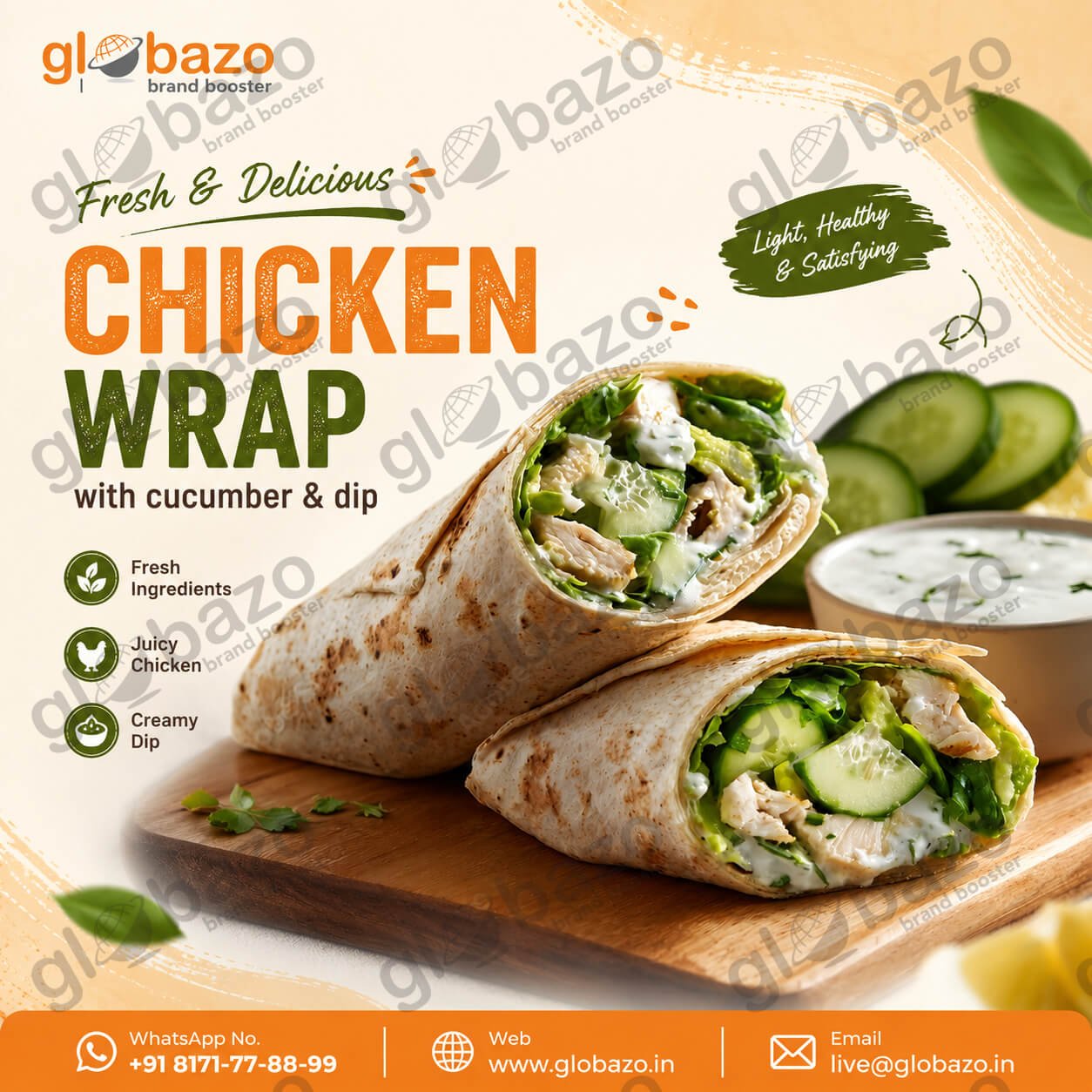 Fresh Chicken Wrap (snacks-330)