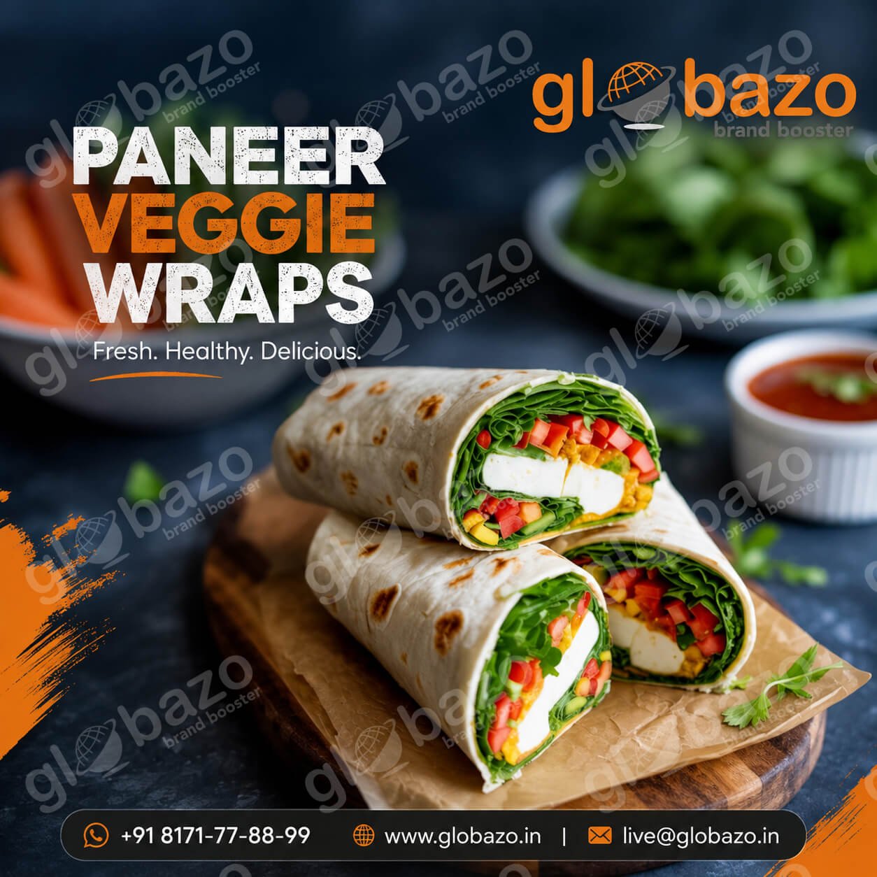 Paneer Veggie Wrap (snacks-332)