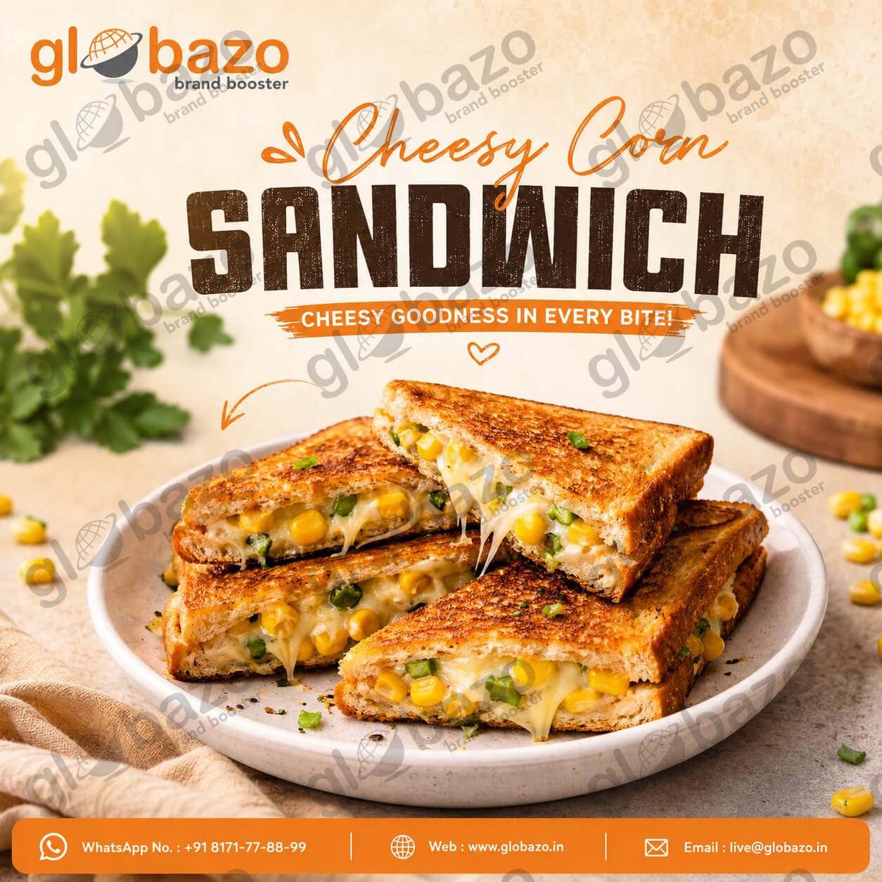 Cheesy Corn Sandwitch (snacks-334)